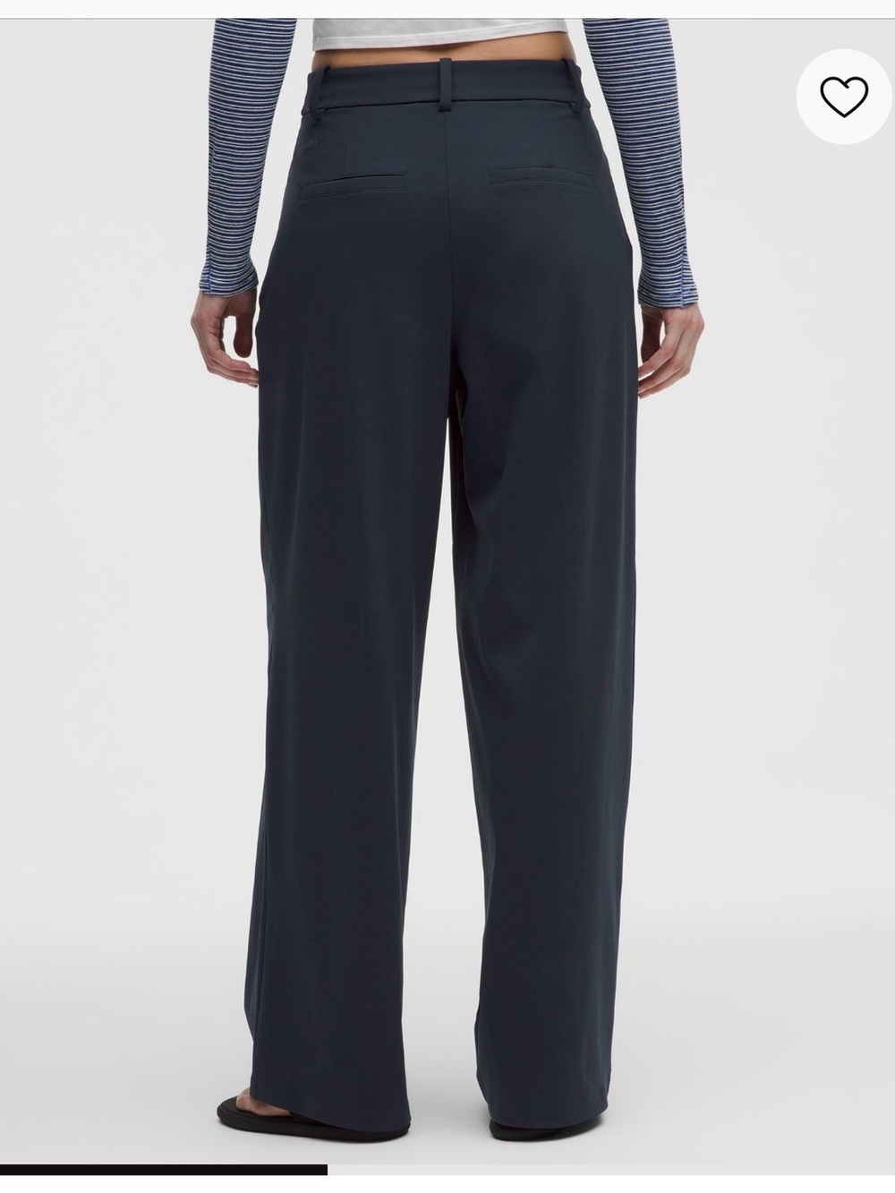 Lululemon Daydrift High Rise Wide Leg Trouser Navy Short Small (Hemmed)